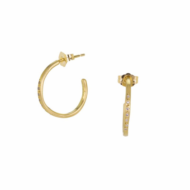 Sarah Mcguire Everyday Pave Diamond Hoops | Quadrum Gallery