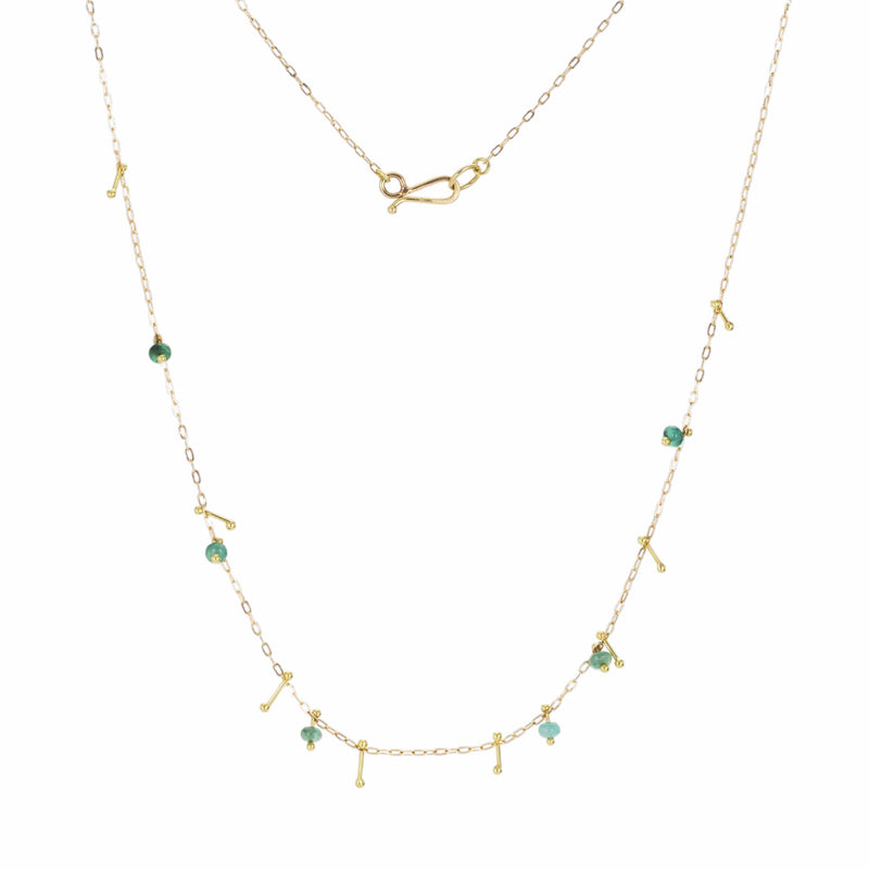 Sarah Mcguire Stone Strand Chain with Emeralds | Quadrum Gallery