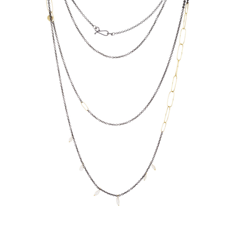 Sarah Mcguire Kitchen Sink Necklace with Keshi Pearls  | Quadrum Gallery