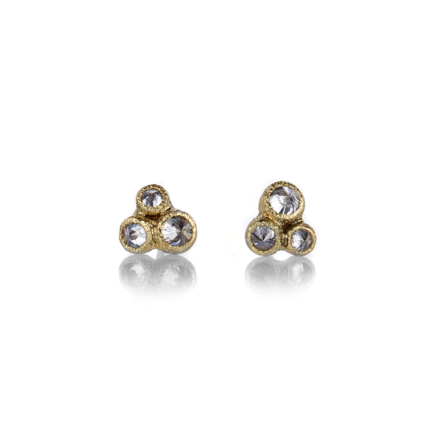 Todd Pownell 18k Triple Inverted Diamond Studs | Quadrum Gallery