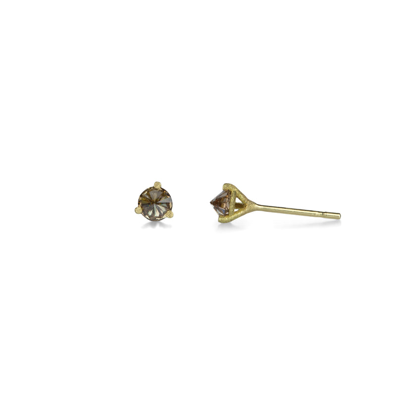 Todd Pownell Champagne Diamond Stud Earrings | Quadrum Gallery