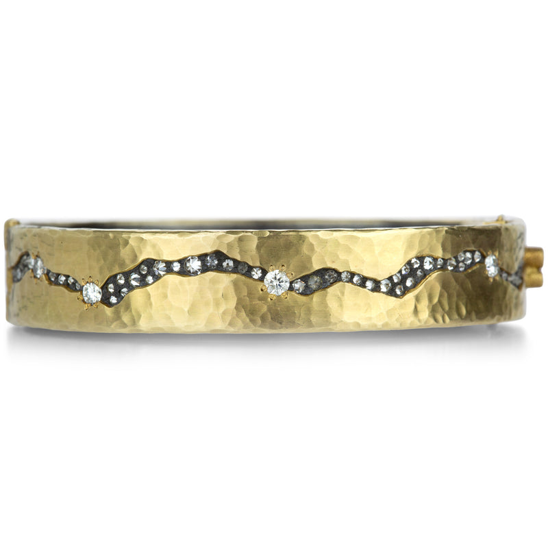 Todd Pownell Oval Hinged Bangle With Diamonds | Quadrum Gallery