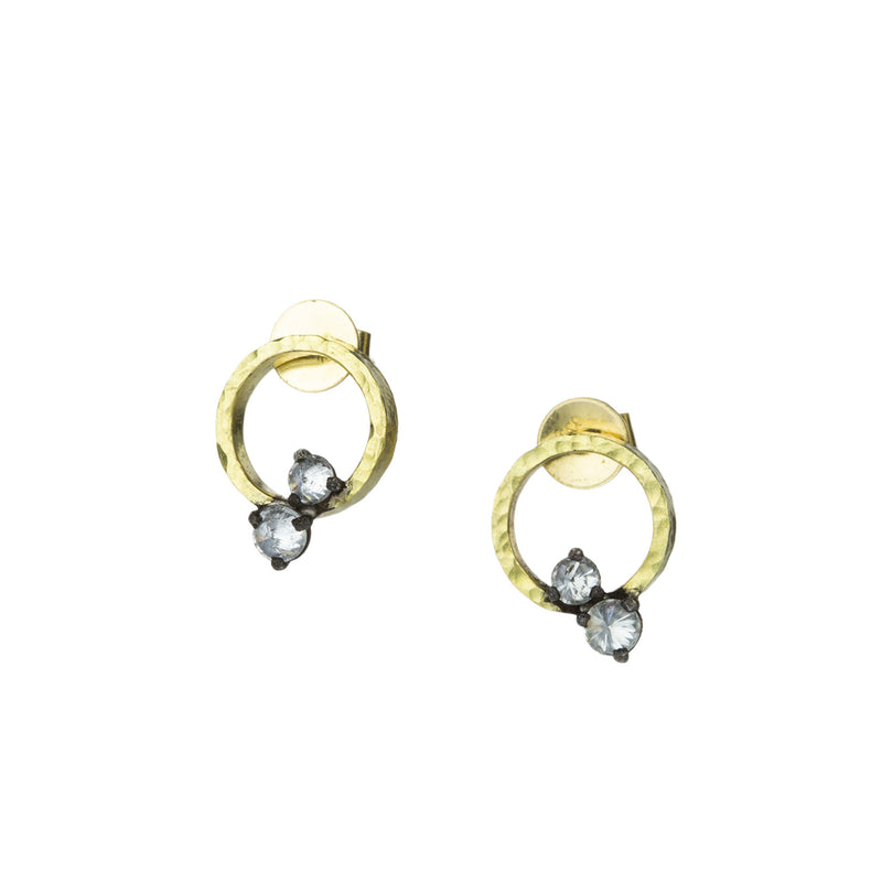 Todd Pownell  Circle Studs with Inverted Diamonds | Quadrum Gallery