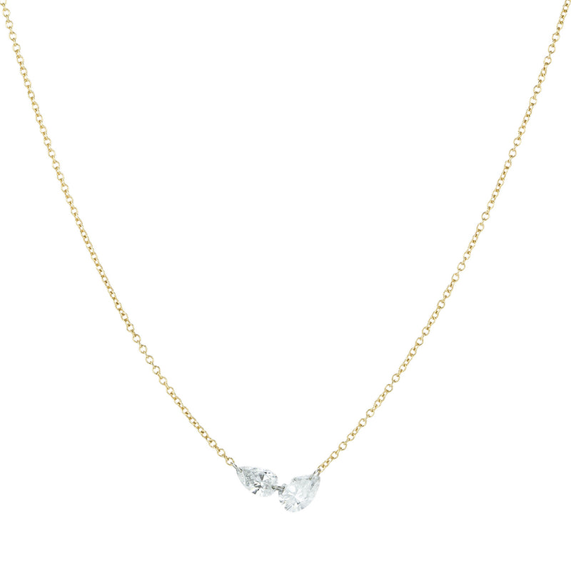 Todd Pownell Pear Shaped Free Set Diamond Necklace | Quadrum Gallery