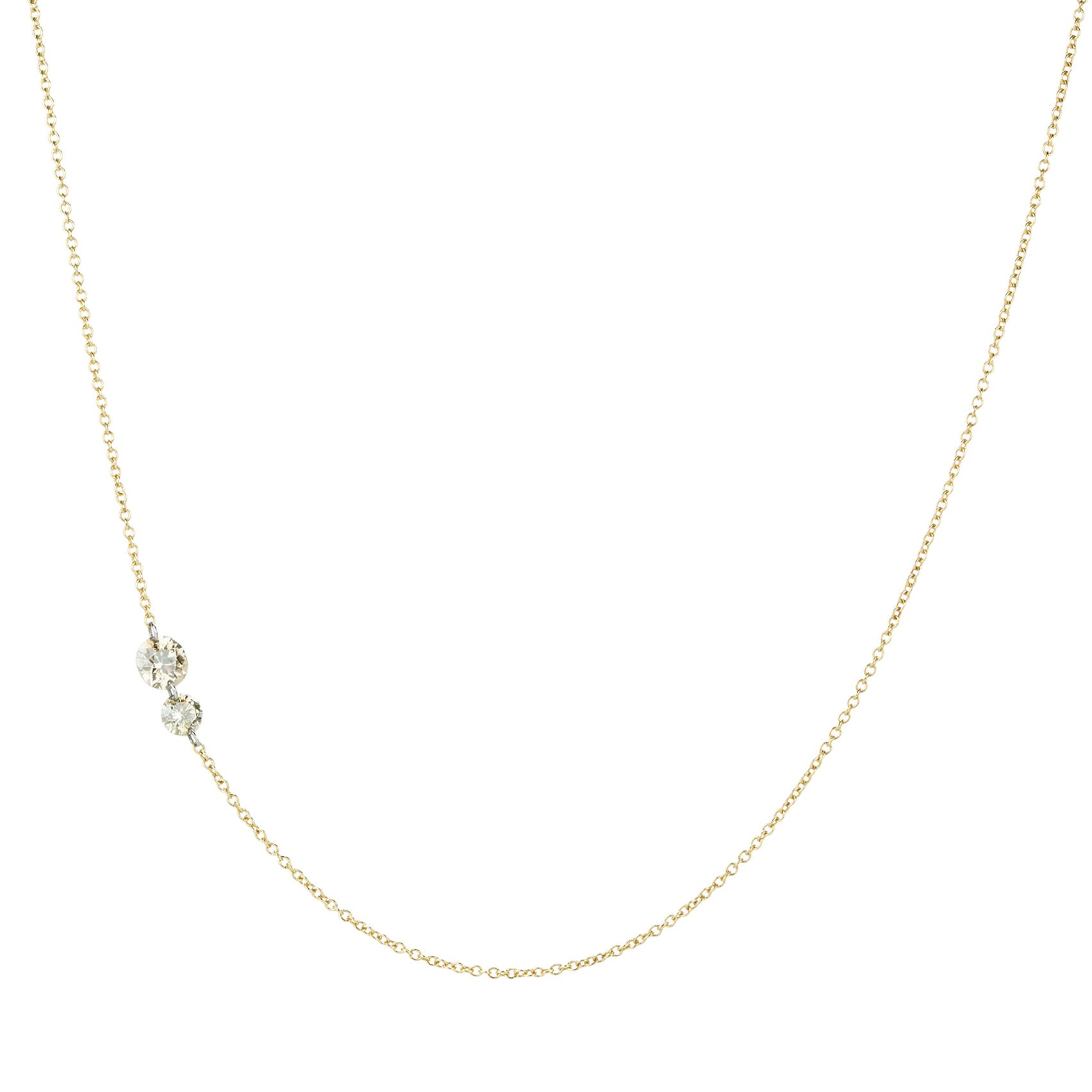 Offset Round Diamond Necklace1