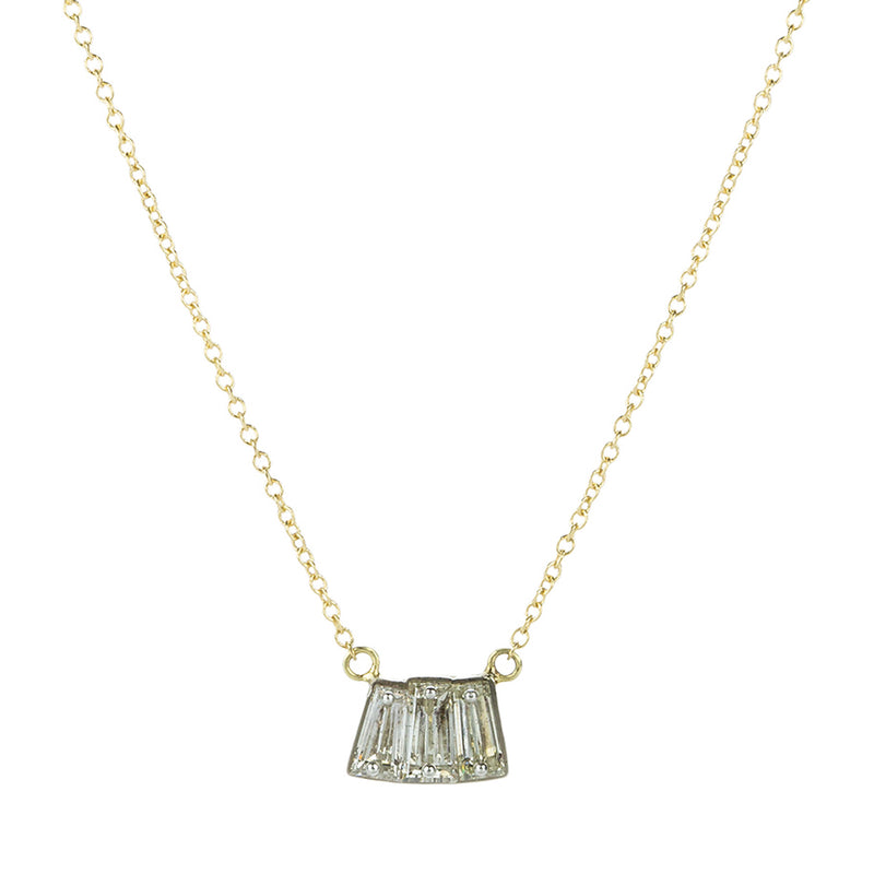 Todd Pownell Triple Baguette Diamond Necklace | Quadrum Gallery