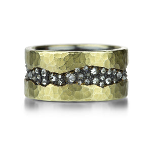 Todd Pownell 10mm Wide Hammered Fissure Band | Quadrum Gallery