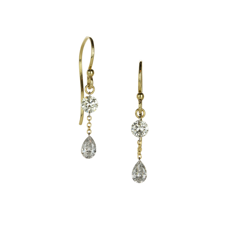 Todd Pownell Round and Pear Diamond Drop Earrings | Quadrum Gallery