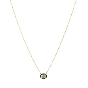 Todd Pownell Darkened Halo Oval Diamond Pendant Necklace | Quadrum Gallery