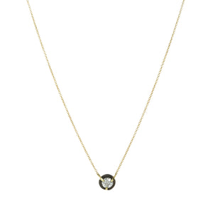 Todd Pownell Darkened Halo Diamond Pendant Necklace | Quadrum Gallery