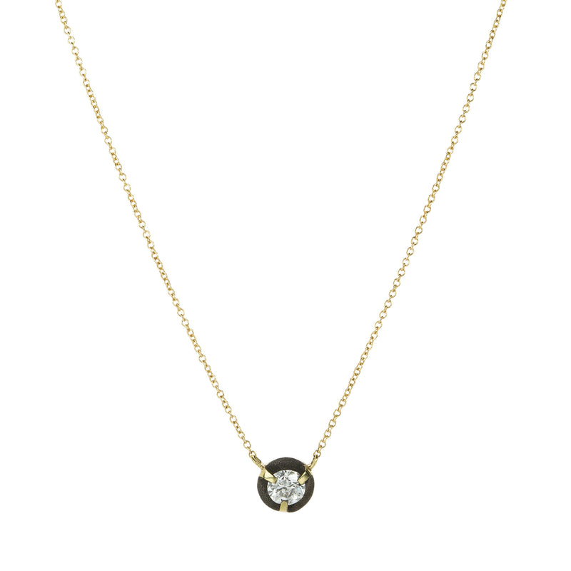 Todd Pownell Darkened Halo Diamond Pendant Necklace | Quadrum Gallery