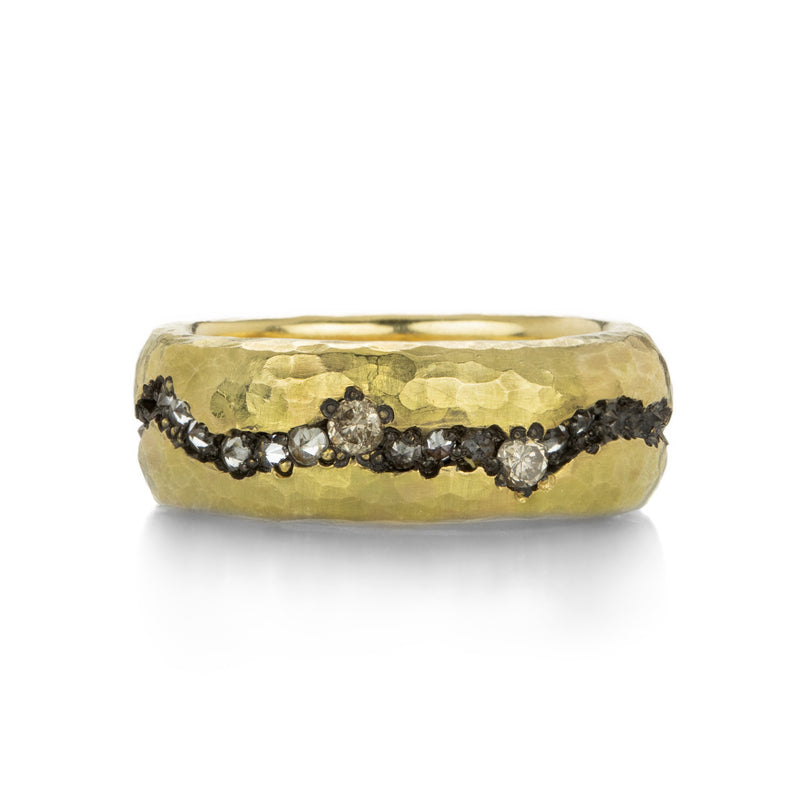 Todd Pownell White and Brown Diamond Fissure Band | Quadrum Gallery