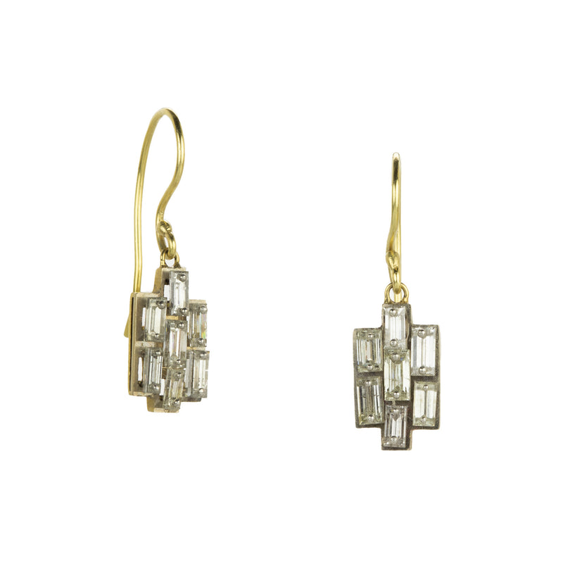 Todd Pownell 18k Baguette Diamond Drop Earrings | Quadrum Gallery