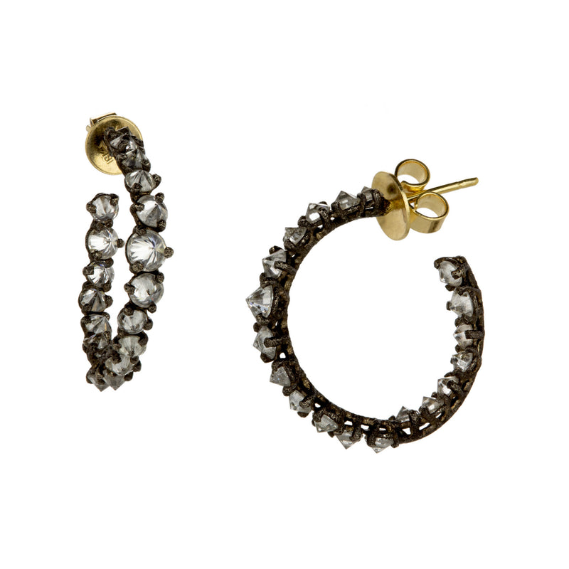 Todd Pownell Inverted Diamond Hoops | Quadrum Gallery