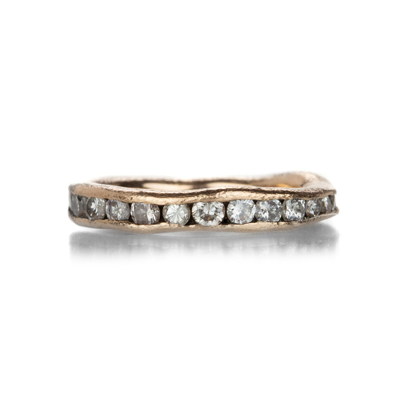 Todd Pownell 14k Rose Gold Irregular Channel Set Diamond Band | Quadrum Gallery