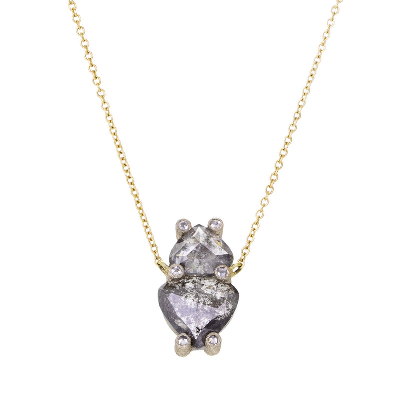 Todd Pownell Double Salt and Pepper Diamond Pendant Necklace | Quadrum Gallery