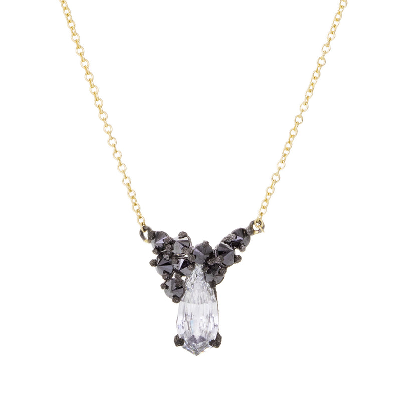 Todd Pownell Pear Shaped Step Cut Diamond Pendant Necklace | Quadrum Gallery