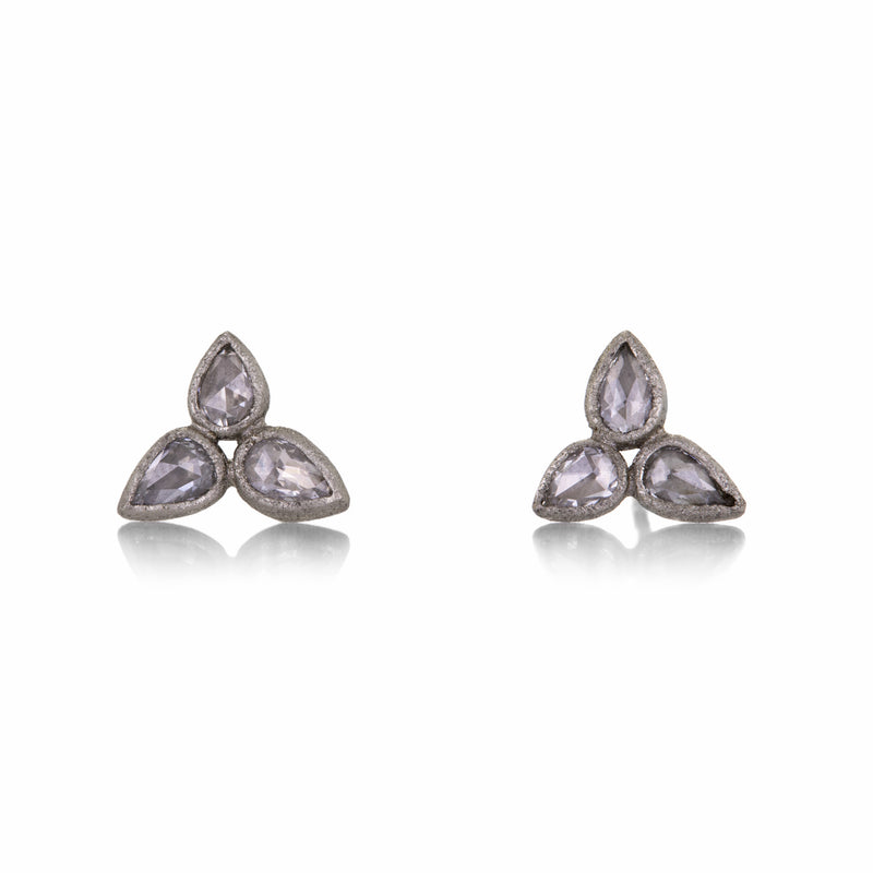 Todd Pownell Triple Pear Shaped Diamond Studs | Quadrum Gallery