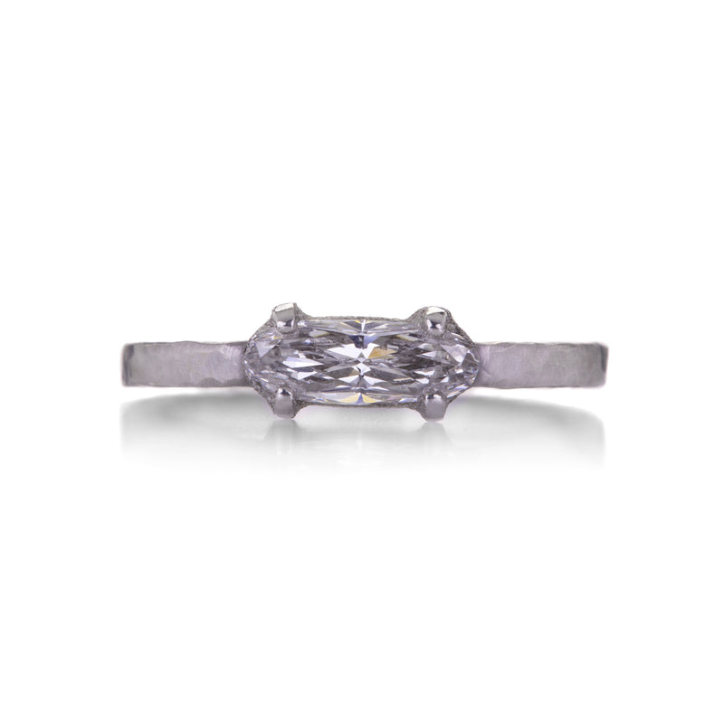 Todd Pownell Platinum Band with Oval Diamond | Quadrum Gallery