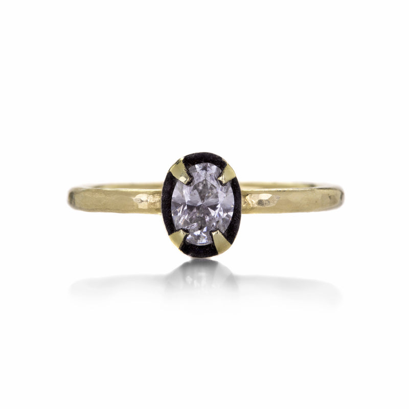 Todd Pownell Mixed Metal Faceted Oval Diamond Ring | Quadrum Gallery