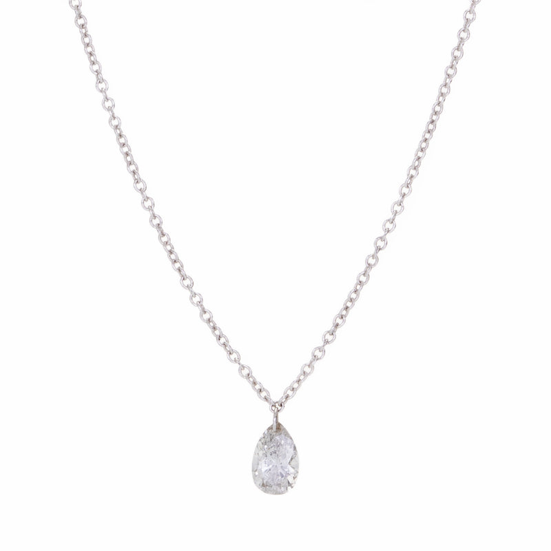 Todd Pownell Single Pear Shaped Diamond Drop Necklace | Quadrum Gallery
