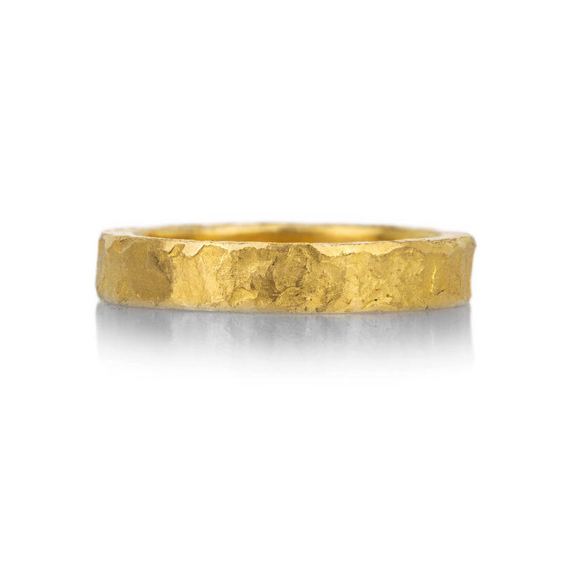 Todd Pownell 22k Flat Hammered Band | Quadrum Gallery