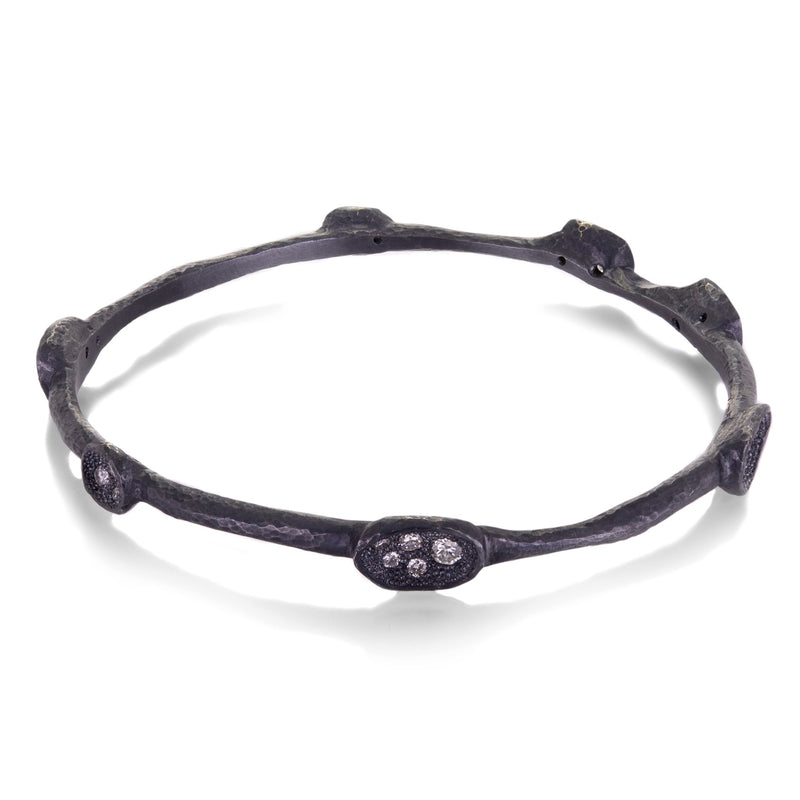 Todd Pownell Oval Diamond Station Bangle | Quadrum Gallery