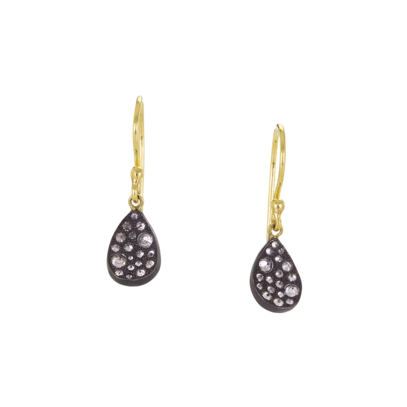 Todd Pownell Concave Pear Shape Drop Earrings with Diamonds | Quadrum Gallery