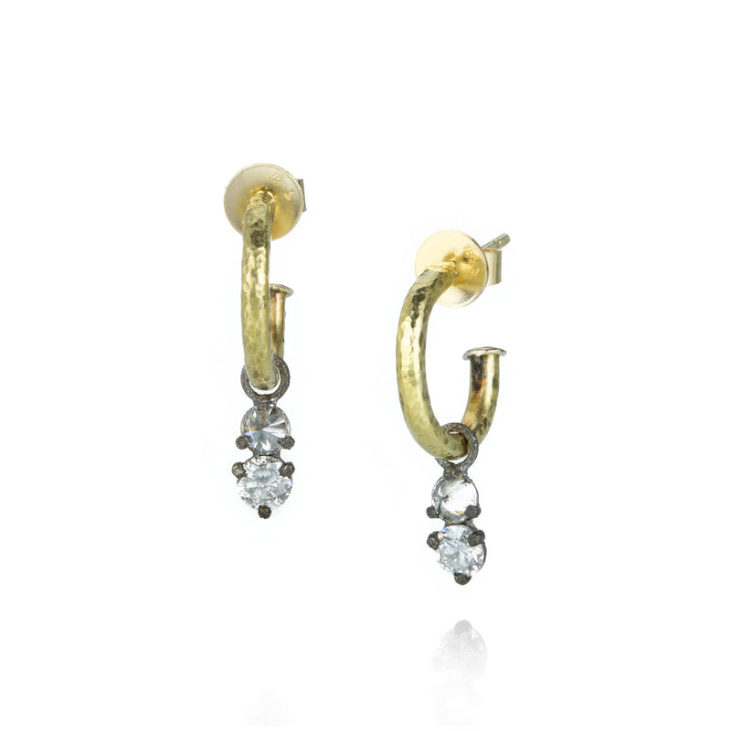 Todd Pownell Hoops with Diamond Charm Drops | Quadrum Gallery