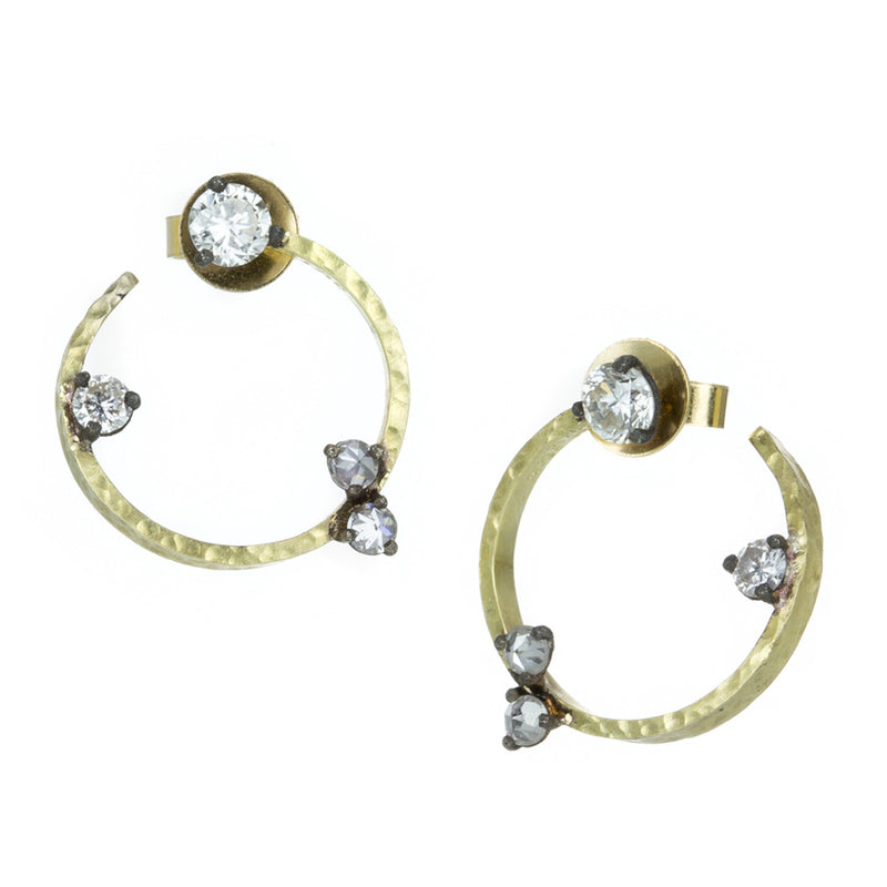 Todd Pownell Circular Studs with Diamonds | Quadrum Gallery