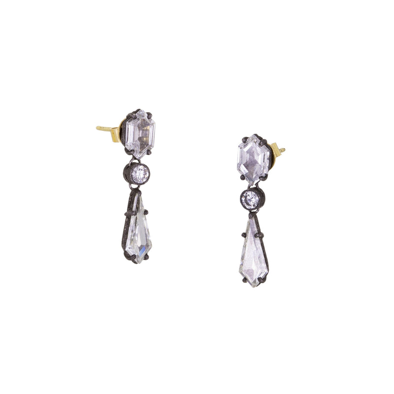 Todd Pownell Fancy Step Cut Diamond Drop Earrings | Quadrum Gallery