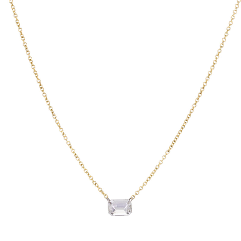 Todd Pownell Free Set Emerald Cut Diamond Pendant Necklace | Quadrum Gallery