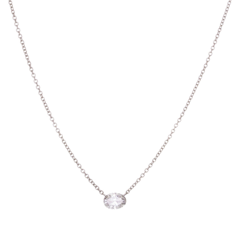 Todd Pownell Free Set Oval Diamond Pendant Necklace | Quadrum Gallery