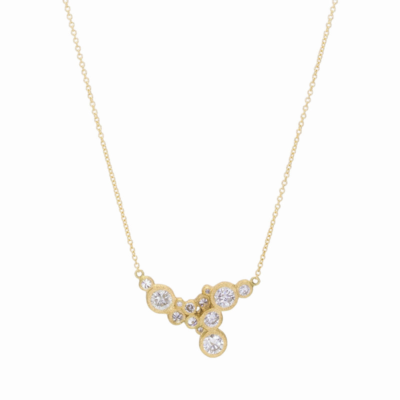 Todd Pownell 18k Multi Circle Diamond Pendant Necklace | Quadrum Gallery
