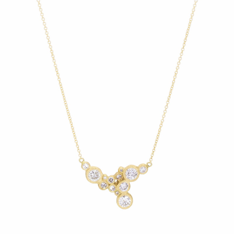Todd Pownell 18k Multi Circle Diamond Pendant Necklace | Quadrum Gallery