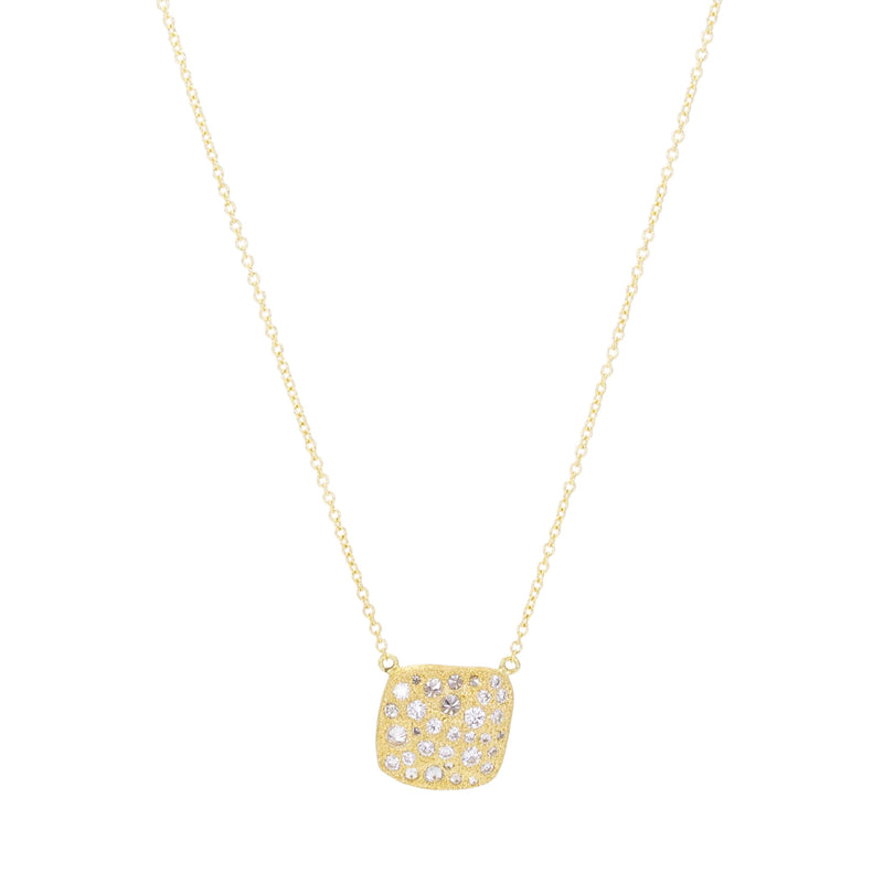 Todd Pownell Square Pendant Necklace with Inverted Diamonds | Quadrum Gallery