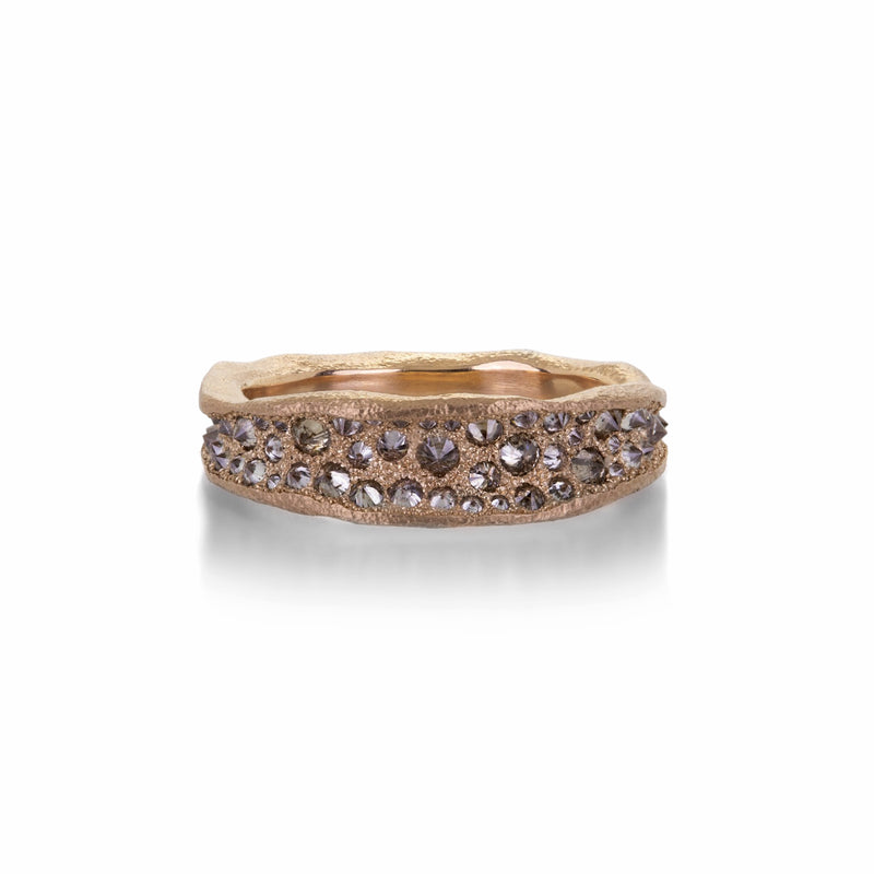 Todd Pownell 14k Rose Gold Inverted Diamond Concave Band | Quadrum Gallery