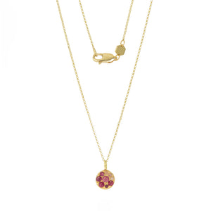 Tamsin Rasor Mini Barbed Sapphire and Ruby Disc (Pendant Only) | Quadrum Gallery