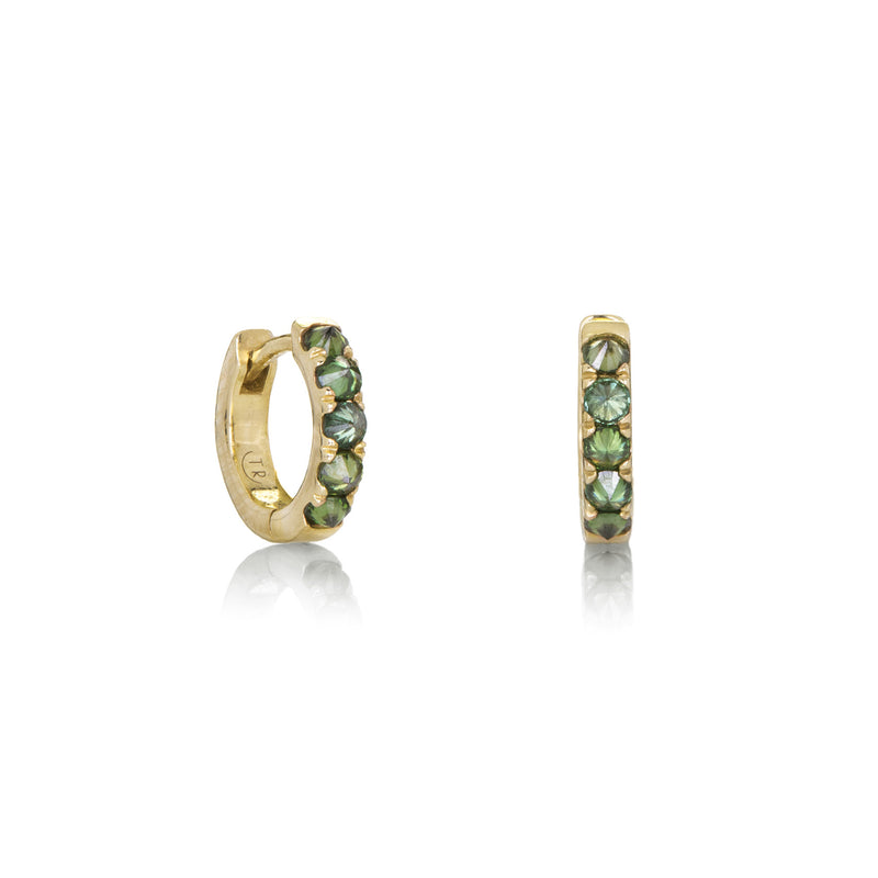 Tamsin Rasor Bijoux Green Diamond Huggies | Quadrum Gallery