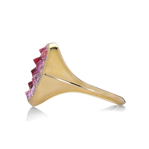 Tamsin Rasor Barbed Sapphire and Ruby Signet Ring | Quadrum Gallery
