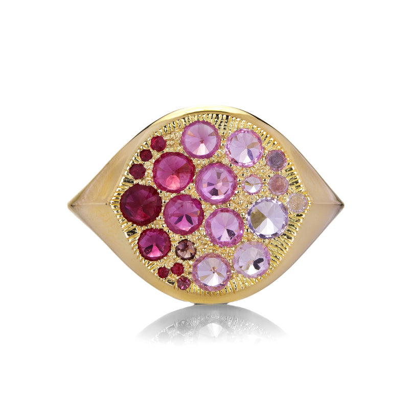Tamsin Rasor Barbed Sapphire and Ruby Signet Ring | Quadrum Gallery