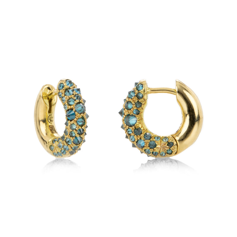 Tamsin Rasor Barbed Diamond Pave Huggies | Quadrum Gallery