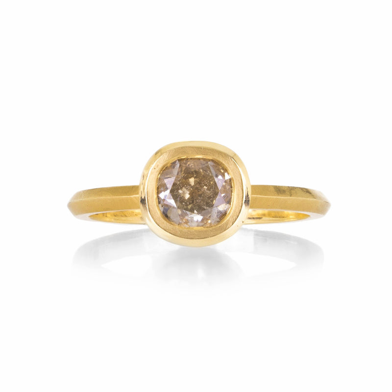 Tamsin Rasor Champagne Diamond Solitaire Ring | Quadrum Gallery