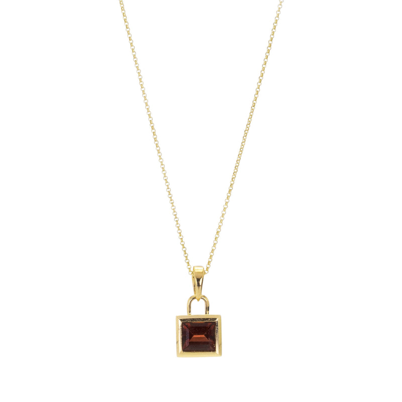 Tamsin Rasor Square Rhodolite Garnet Pendant (Pendant Only) | Quadrum Gallery