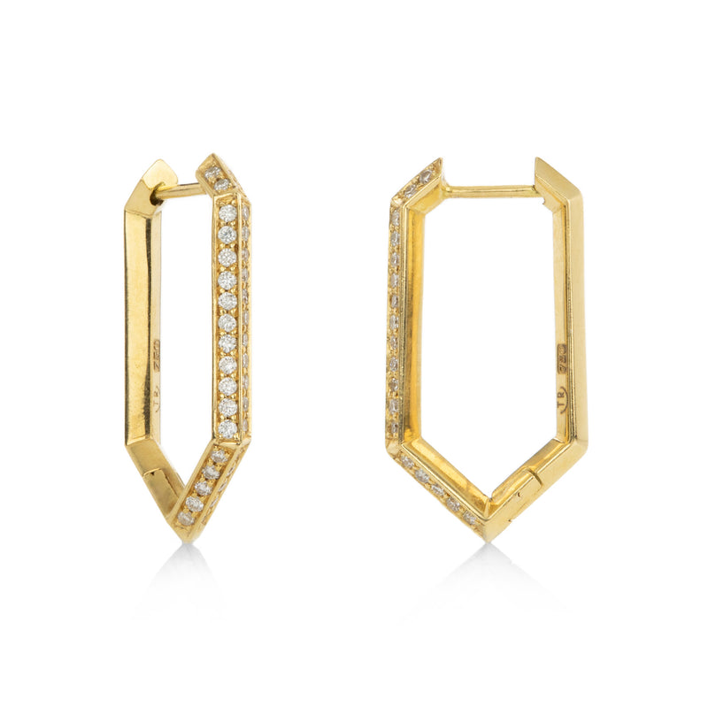 Tamsin Rasor Diamond Pave Makhaira Hoops | Quadrum Gallery