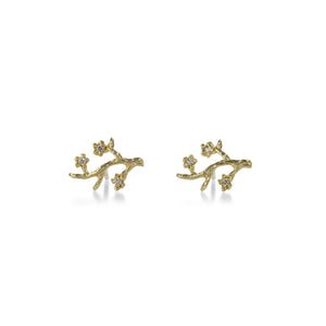 Victoria Cunningham Diamond and Flower Branch Studs | Quadrum Gallery