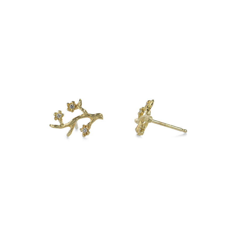 Victoria Cunningham Diamond and Flower Branch Studs | Quadrum Gallery