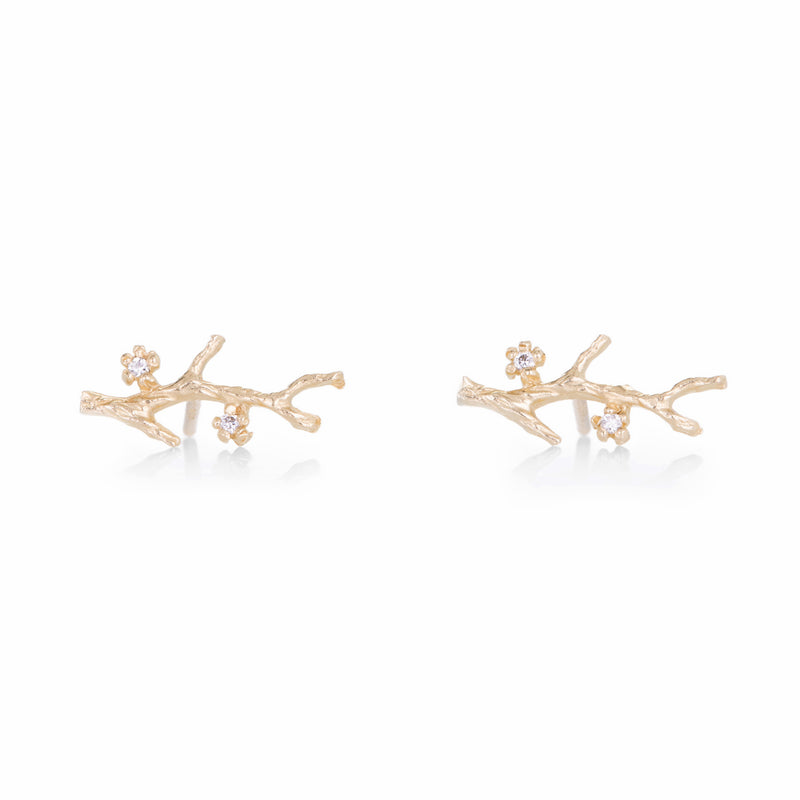 Victoria Cunningham 2 Flower Branch Studs | Quadrum Gallery