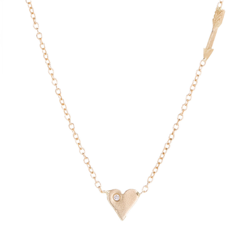 Victoria Cunningham Tiny Heart and Arrow Necklace | Quadrum Gallery