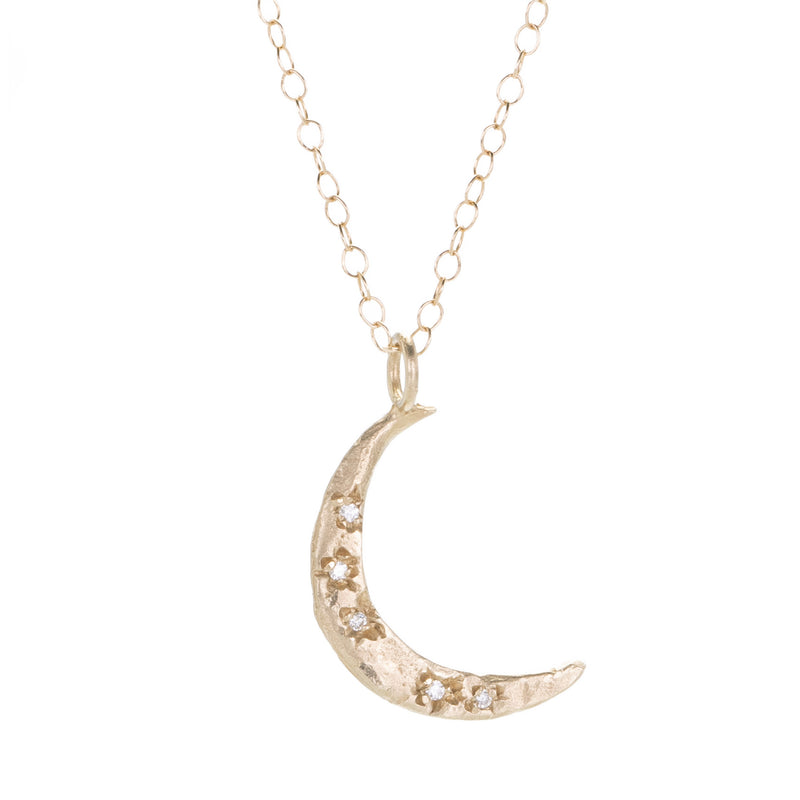 Victoria Cunningham 14k and Diamond Crescent Pendant Necklace | Quadrum Gallery
